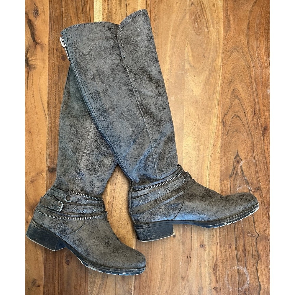 Kohl's SO Women's Wide Calf Garland Tall Grey Boots Size 9